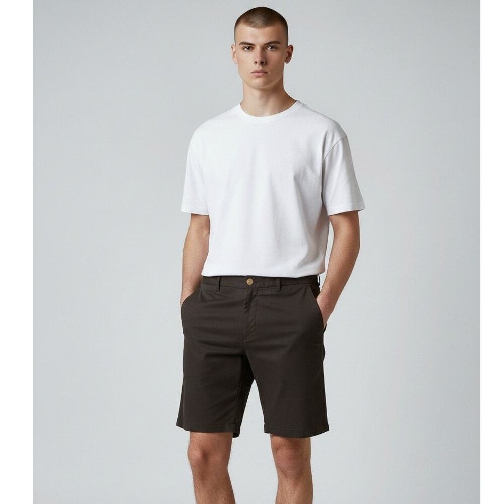 Peter Millar Salem High Drape Performance Golf Shorts Mens 38 Black Flat Front